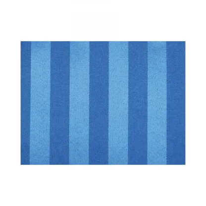 Striped Polyester Plain Shower Curtains with Plastic Eyelets (Blue) - Image 2