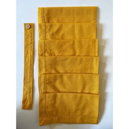 Solid Cotton Napkins Sets (Yellow) - Image 3