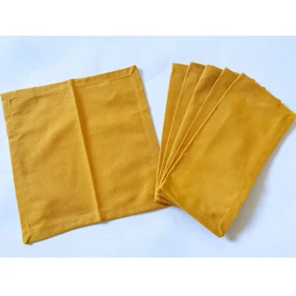 Solid Cotton Napkins Sets (Yellow)