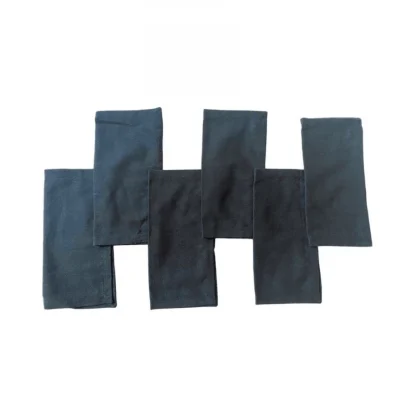 Solid Cotton Napkins Sets (Black) - Image 4