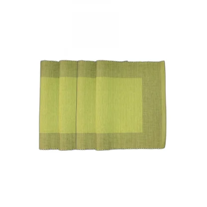 Ribbed Cotton Place Mats Sets (Green) - Image 2