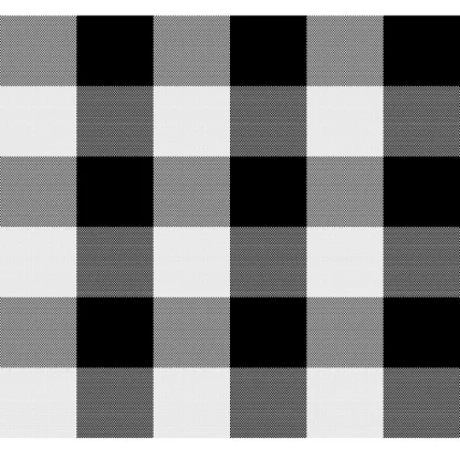 Checked Cotton Place Mats Sets (Black & White) - Image 2