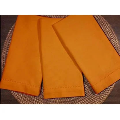 Solid Cotton Napkins Sets ( Orange) - Image 6