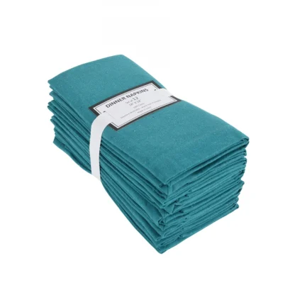 Solid Cotton Napkins Sets (Turquoise Blue) - Image 3