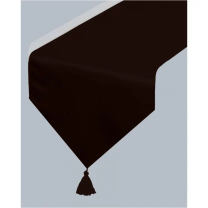 Solid Cotton Table Runners (Dark Brown) - Image 3