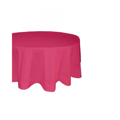 Solid Cotton Plain Table Cloth (Pink) - Image 2