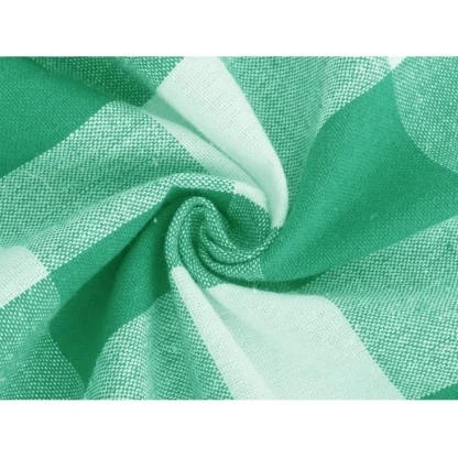 Checked Cotton Checks Table Cloth (Green) - Image 3