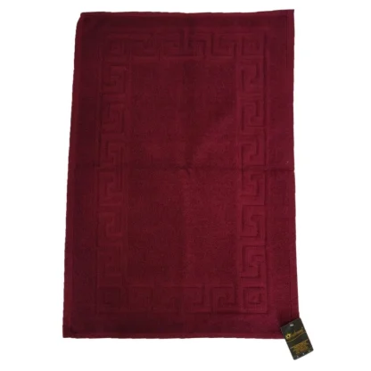 Solid Cotton Hotel Bathmats (Maroon) - Image 3