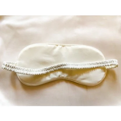 Solid Satin Silk Eyemasks (Cream) - Image 3