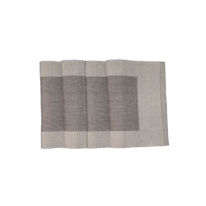 Ribbed Cotton Place Mats Sets (Grey) - Image 2