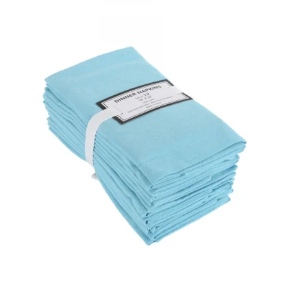 Solid Cotton Napkins Sets (Light Blue) - Image 3