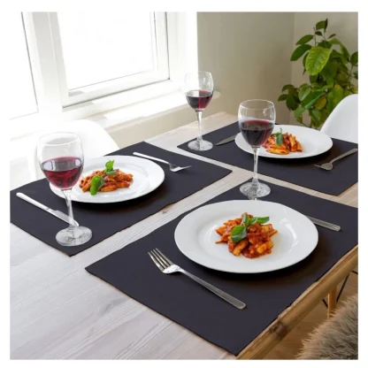 Ribbed Cotton Place Mats Sets (Grey) - Image 6