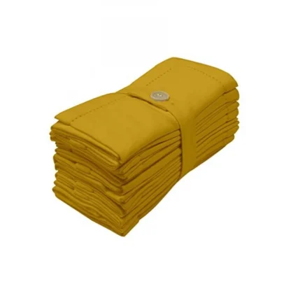 Solid Cotton Napkins Sets (Mustard) - Image 4