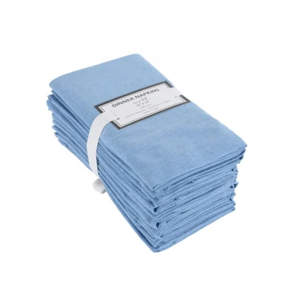 Solid Cotton Napkins Sets (Sky Blue) - Image 3