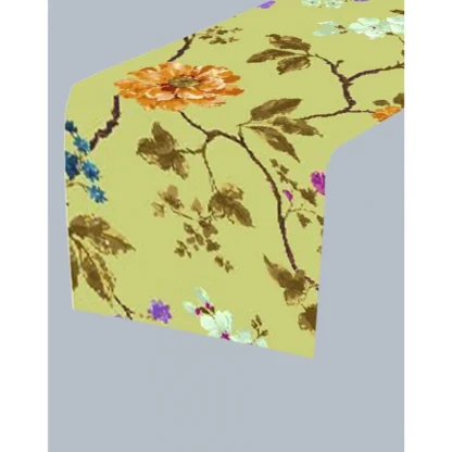 Printed Polyester Table Runners (Mustard) - Image 3