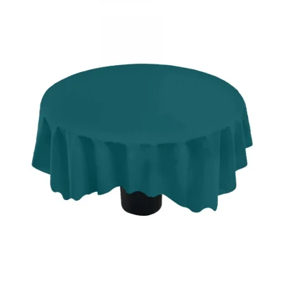 Solid Cotton Plain Table Cloth (Royal Green) - Image 3