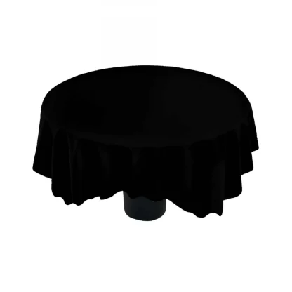 Solid Cotton Plain Table Cloth (Black) - Image 3