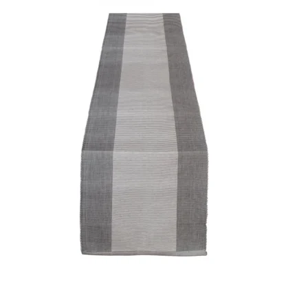 Striped Cotton Table Runners (Grey)