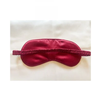 Solid Satin Silk Eyemasks (Maroon) - Image 4