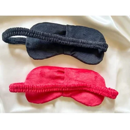 Solid Velvet Eyemasks (Black & Red)