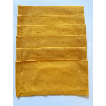 Solid Cotton Napkins Sets (Yellow) - Image 3