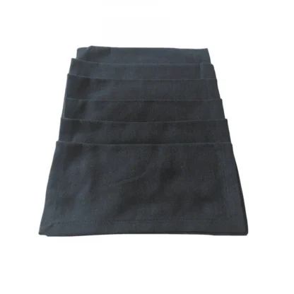 Solid Cotton Napkins Sets (Black) - Image 2