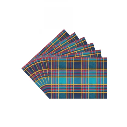 Checked Cotton Place Mats Sets (Multicolor) - Image 4