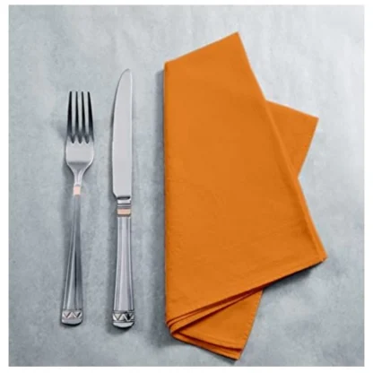 Solid Cotton Napkins Sets (Orange) - Image 5