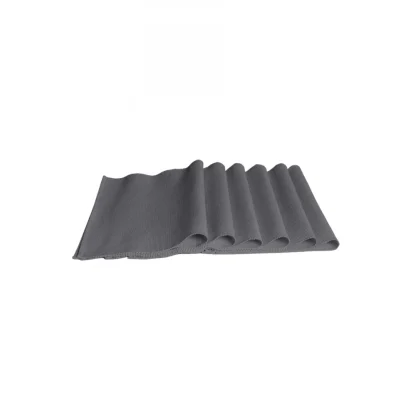 Ribbed Cotton Place Mats Sets (Grey)