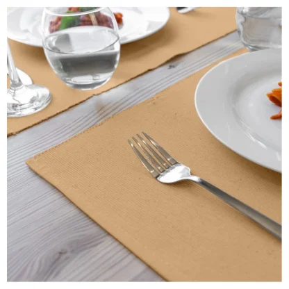 Ribbed Cotton Place Mats Sets (Beige) - Image 4