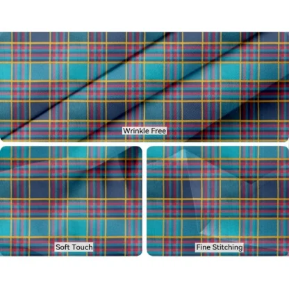 Checked Cotton Checks Table Cloth (Multicolor) - Image 3