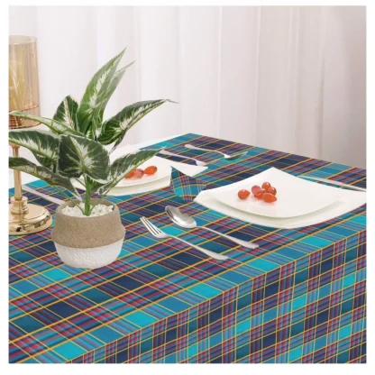 Checked Cotton Checks Table Cloth (Multicolor) - Image 6