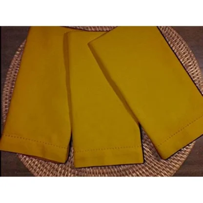 Solid Cotton Napkins Sets (Mustard) - Image 6