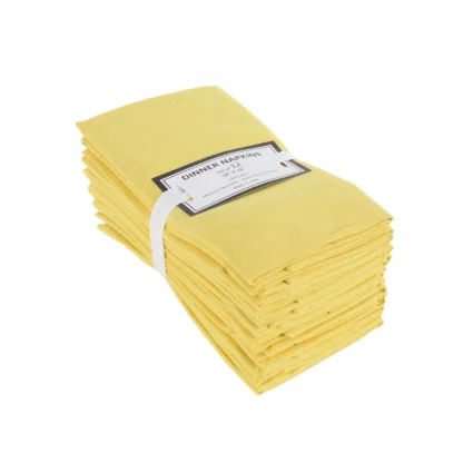 Solid Cotton Napkins Sets (Yellow) - Image 3