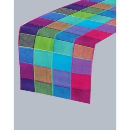 Checked Cotton Table Runners (Multicolor) - Image 3