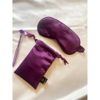 Solid Satin Silk Eyemasks (Purple) - Image 4