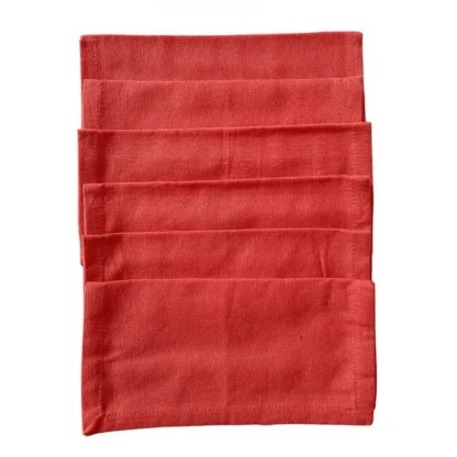 Solid Cotton Napkins Sets (Dark Pink) - Image 4