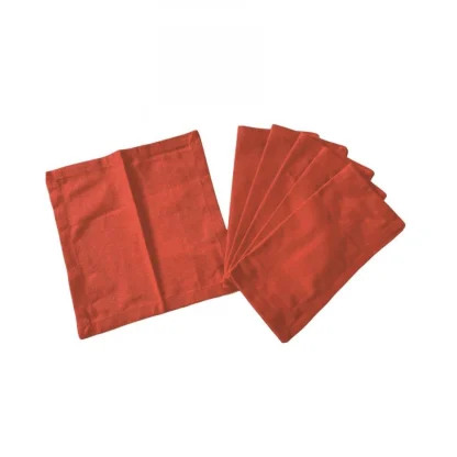 Solid Cotton Napkins Sets (Dark Pink)