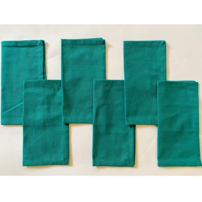 Solid Cotton Napkins Sets (Green) - Image 5