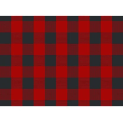 Checked Cotton Place Mats Sets (Red & Black) - Image 2