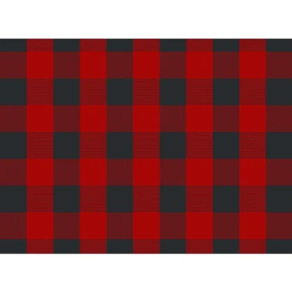 Checked Cotton Place Mats Sets (Red & Black) - Image 2