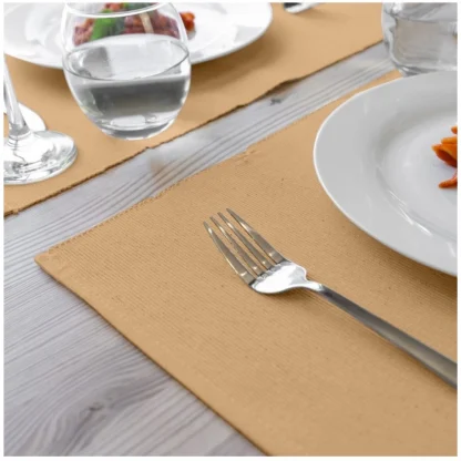 Ribbed Cotton Place Mats Sets (Beige) - Image 4