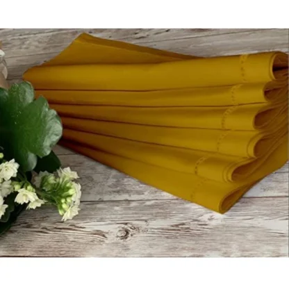 Solid Cotton Napkins Sets (Mustard) - Image 2