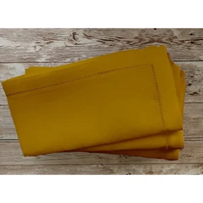 Solid Cotton Napkins Sets (Mustard) - Image 3