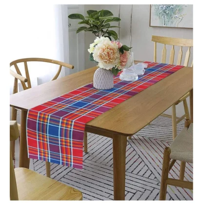 Checked Cotton Table Runners (Multicolor)