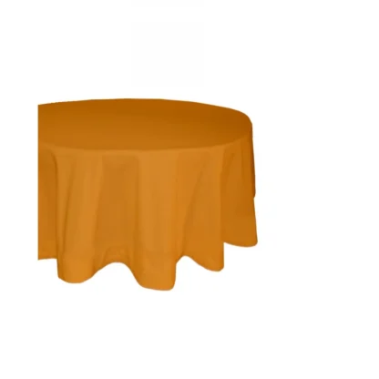 Solid Cotton Plain Table Cloth (Orange) - Image 2