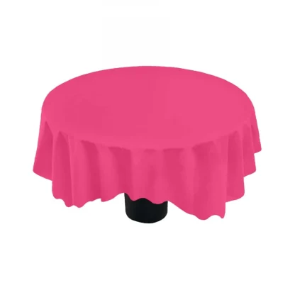 Solid Cotton Plain Table Cloth (Pink) - Image 3