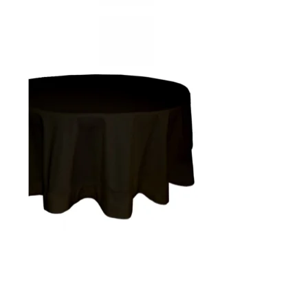 Solid Cotton Plain Table Cloth (Black) - Image 2