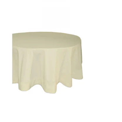 Solid Cotton Plain Table Cloth (Beige) - Image 2