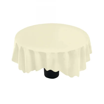 Solid Cotton Plain Table Cloth (Beige) - Image 3